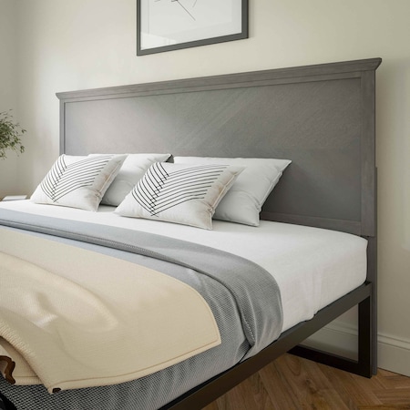 Flash Furniture King Gray Wash Herringbone Adjustable Headboard MG-97881-KHB-K-GRWSH-GG
